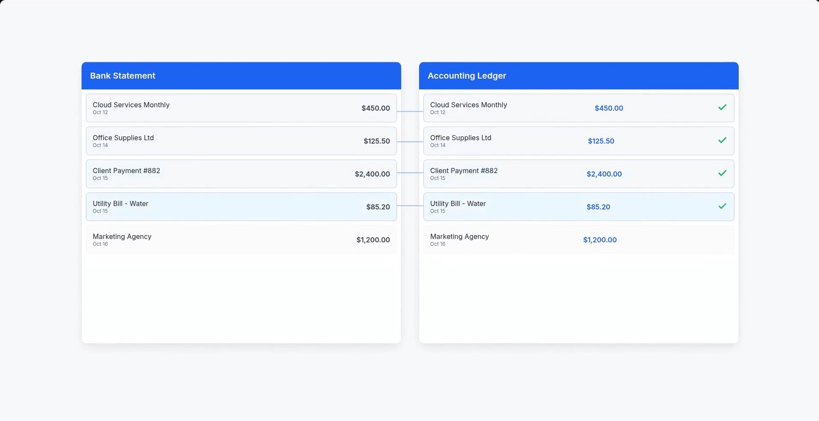 Accounting entries being recorded in accounting software